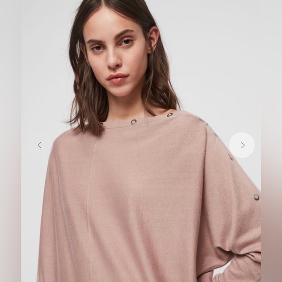 AllSaints Elle eyelet jumper size M - Picture 3 of 14